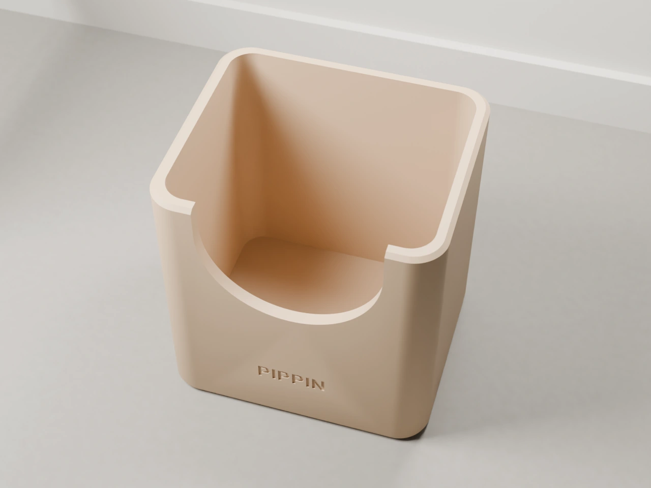 Hay Caddy, warm sand, matte, exact design render