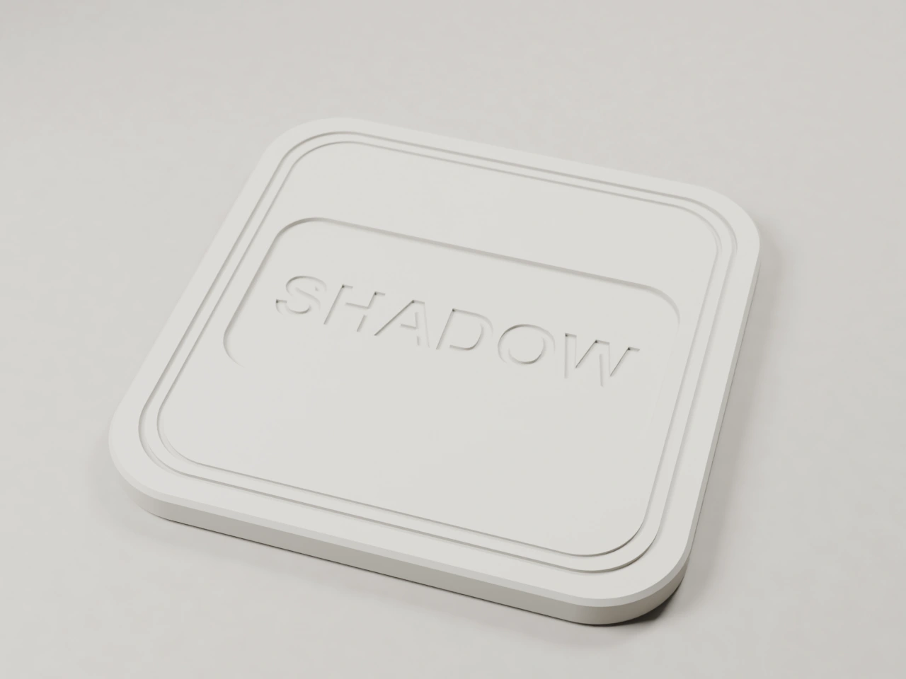 Memorial Plaque, marble grey, matte, exact design render