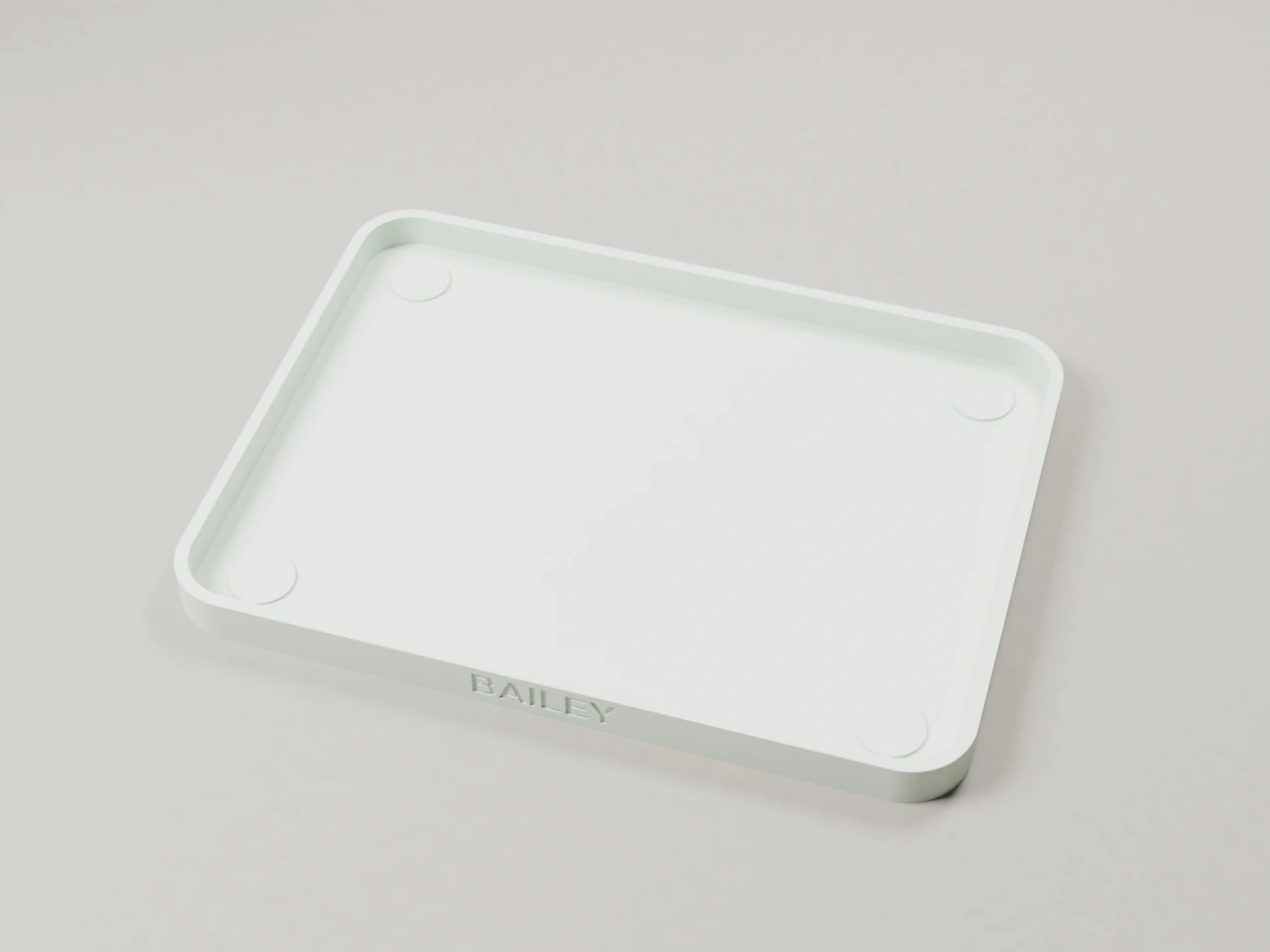 Spill Tray, Soft Mint, matte, exact design render